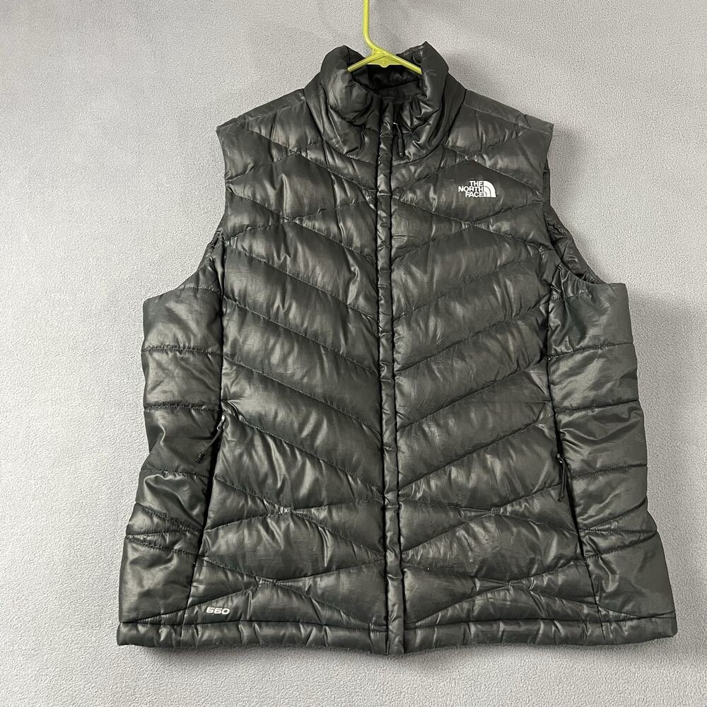 The North Face Vest Women’s 2XL Gray 550 Goose Down Fill Insulated Puffer